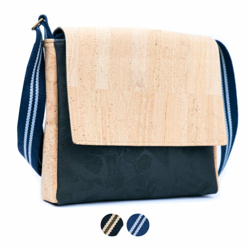 Sac bandoulière homme liège « Alvo » – Élégant, pratique et vegan
