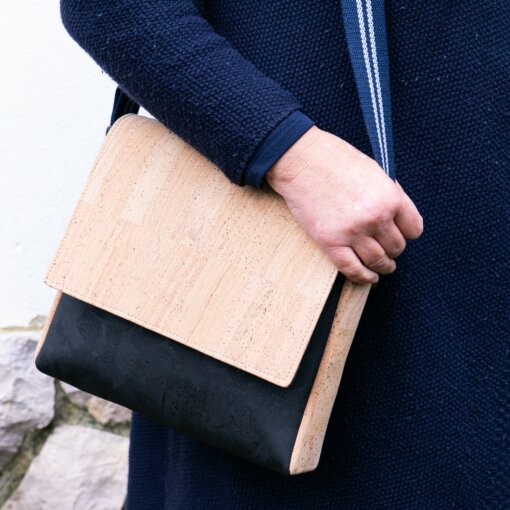 Sac bandoulière homme liège « Alvo » – Élégant, pratique et vegan – Image 8