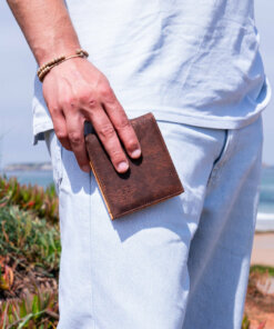 Buy 1 Get Free: Brown Cork Men’s Wallet With Box Packaging Bag-2254 Flash Sales