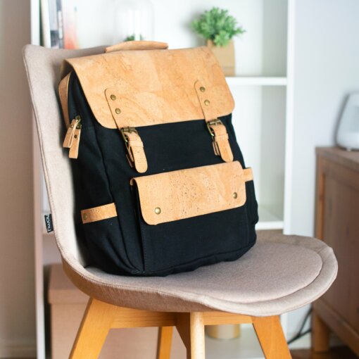 Sac à dos « Monteiro » en liège et toile pour homme – Ordinateur, voyage et style éco-responsable