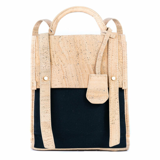 Petit sac à dos « Luzia » en liège et toile verte pour femme – Écologique, compact et tendance – Image 6