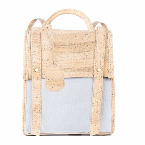 Petit sac à dos « Luzia » en liège et toile verte pour femme – Écologique, compact et tendance – Image 8