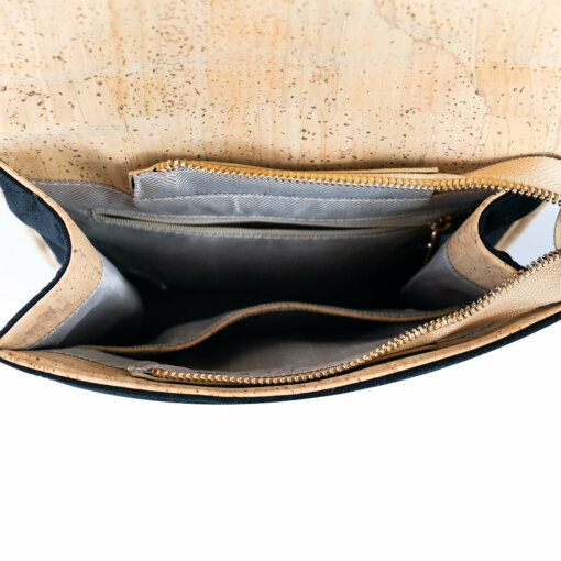 Petit sac à dos « Luzia » en liège et toile verte pour femme – Écologique, compact et tendance – Image 9