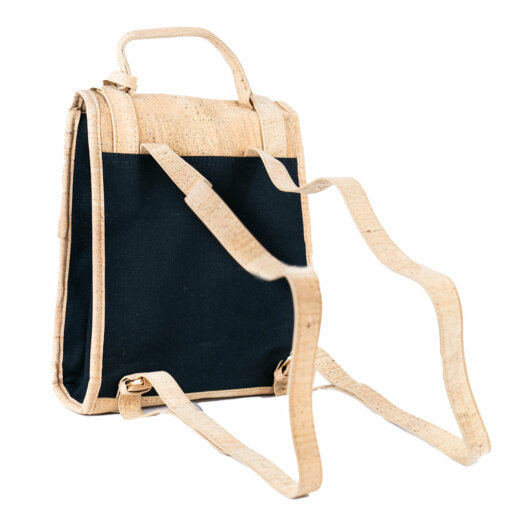Petit sac à dos « Luzia » en liège et toile verte pour femme – Écologique, compact et tendance – Image 10