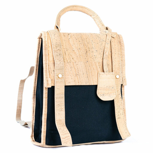 Petit sac à dos « Luzia » en liège et toile verte pour femme – Écologique, compact et tendance – Image 11