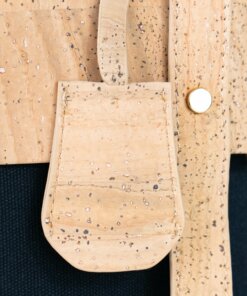Alternative view of Petit sac à dos « Luzia » en liège et toile verte pour femme – Écologique, compact et tendance
