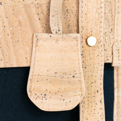 Petit sac à dos « Luzia » en liège et toile verte pour femme – Écologique, compact et tendance – Image 2
