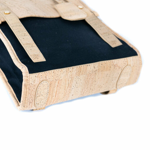 Petit sac à dos « Luzia » en liège et toile verte pour femme – Écologique, compact et tendance – Image 3