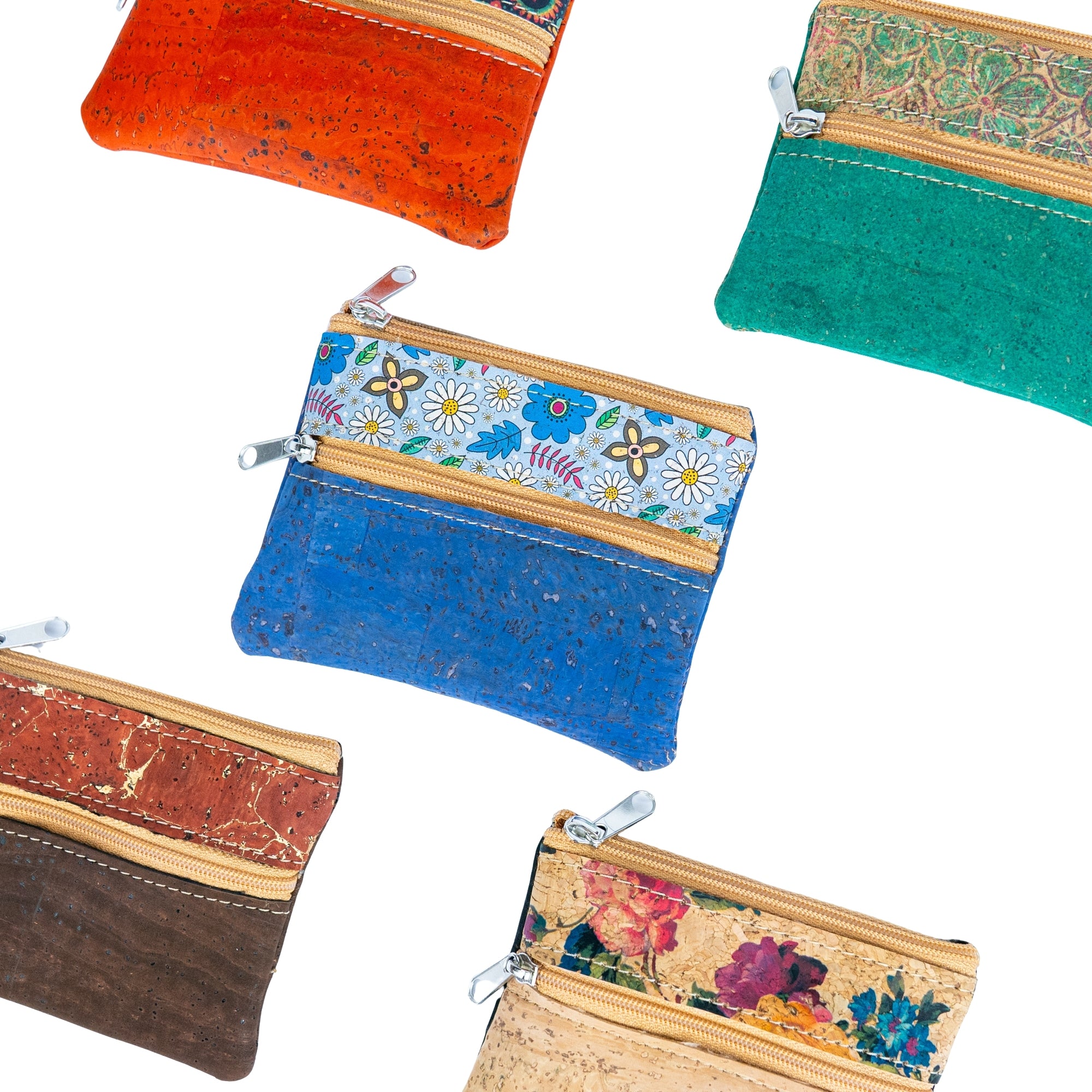 Porte-monnaie « Mimo » en liège naturel – Compact, léger et éco-responsable (lot de 5) – Image 2